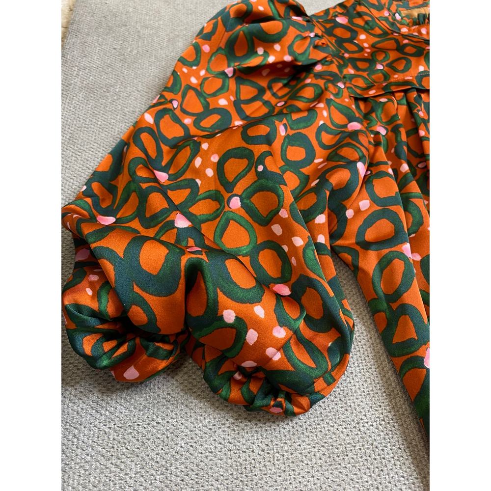 Alden Aldaire Short Sleeve Mel Top, Disco Flower, Brown/ green, Large, 198$ - Picture 5 of 11